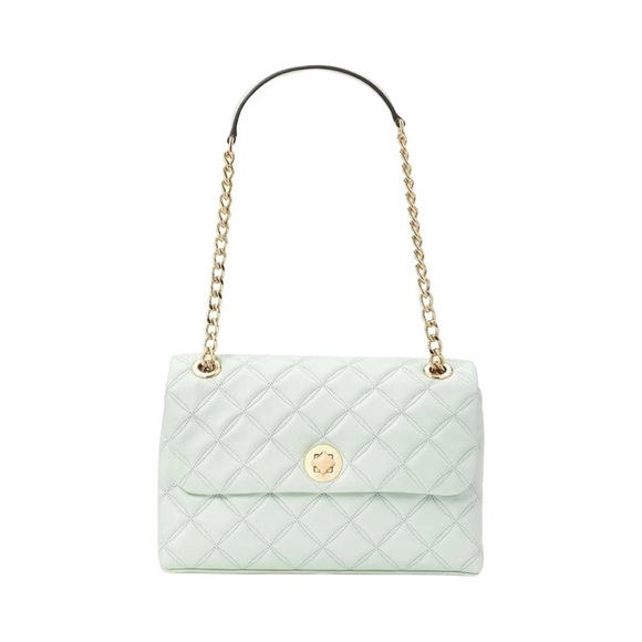 KATE SPADE Natalie Medium Quilted Leather Chain Bag in Light Blue - Picture 1 of 8
